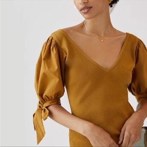 Anthropologie Puffed Sleeve Top NWT